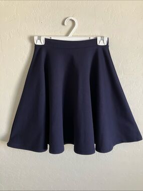 NEW Skate Skirt Blue Pull On Mini Full A Line Short Everyday Stretch Size S